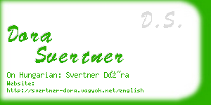 dora svertner business card